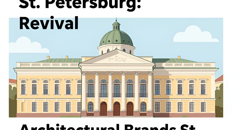 Современная архитектурная концепция возрождения исторических брендов Санкт-Петербурга в стиле иллюстраций от История Икс